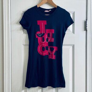 Juicy Couture - Original Tee Shirt Tunic With Rhinestones - Small